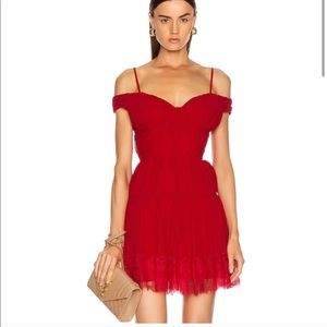 NWT Red Self Portrait off the shoulder mini
